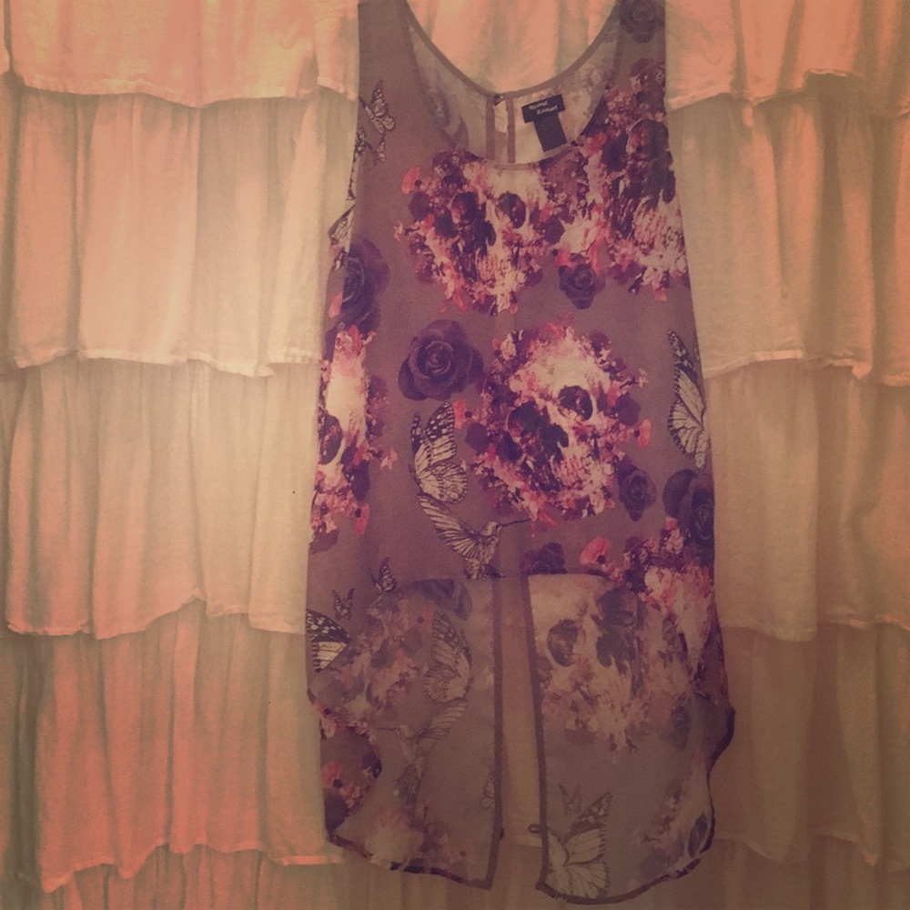 High low sheer tank/blouse